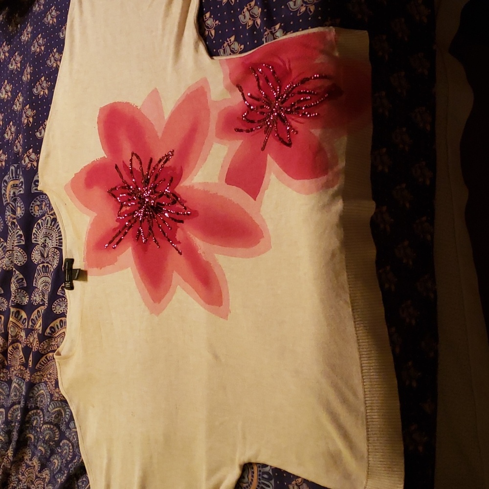 INC Lightweight Floral Sweater